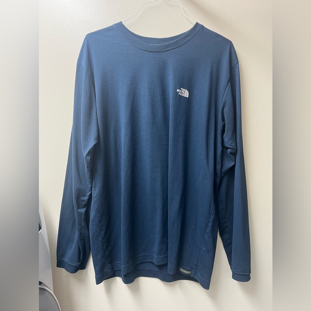 Men’s The North Face Vapor Wick Shirt Base Layer Blue Long Sleeve Size XL